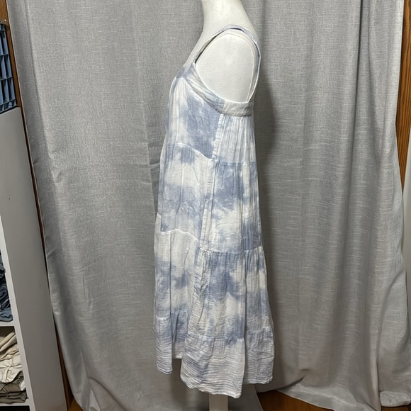 Rails Dress-xs-Cotton-Blue & White-Tie Dye Cloud Vibes-Lined-Two Button Closure - Picture 6 of 15